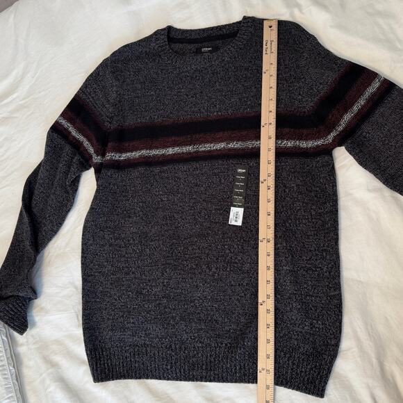 Urban Pipeline Black Gray Burgundy Sweater Size Men's Large - Picture 5 of 10